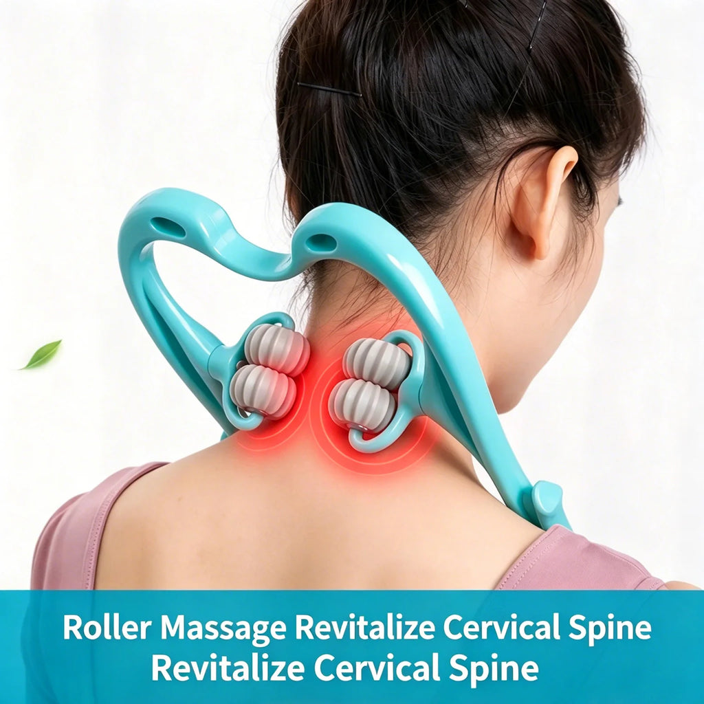 Cervical Neck Massager Manual Clamp Hand Roller