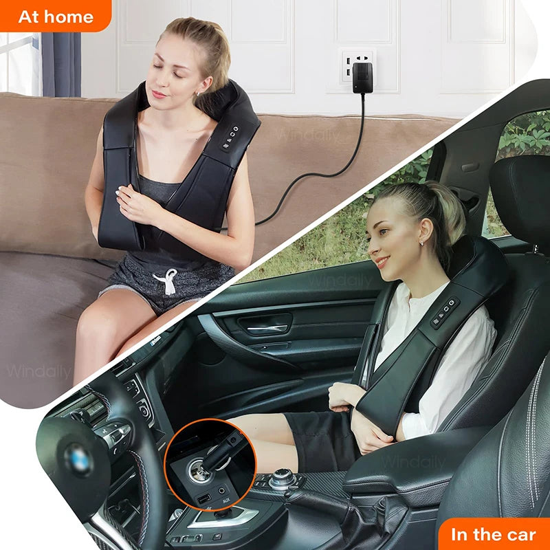 Neck and Shoulder Massager With Heat Electric Back
