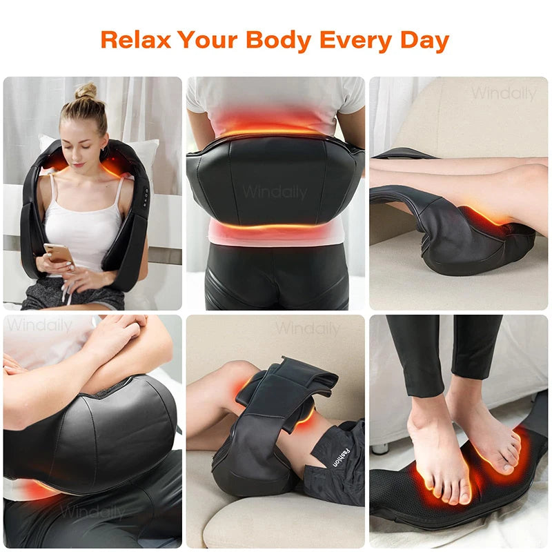 Neck and Shoulder Massager With Heat Electric Back